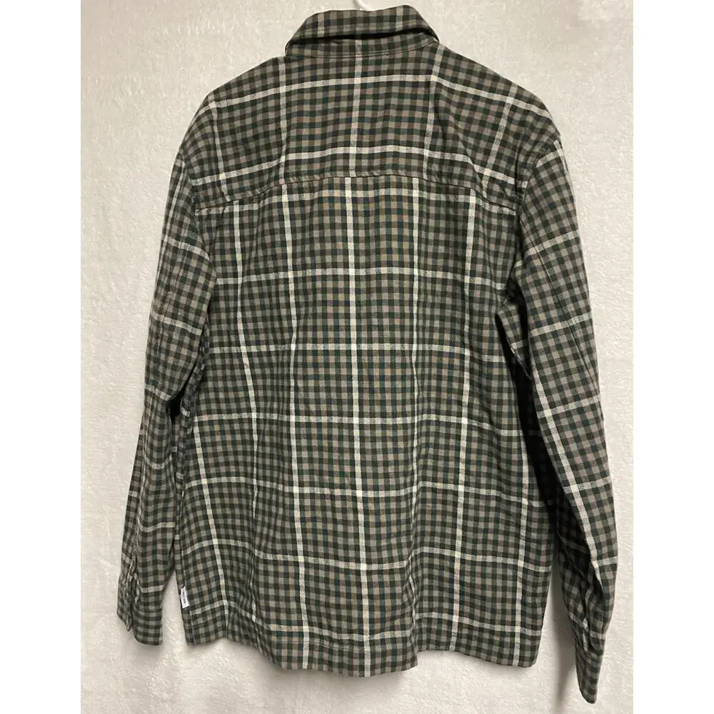ONLY & SONS Tyson Check Mens Zip-Up Overshirt - SPRUCE Men’s Large - Picture 5 of 9